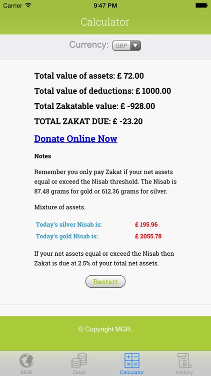 MGR Zakat Calculator screenshot-4