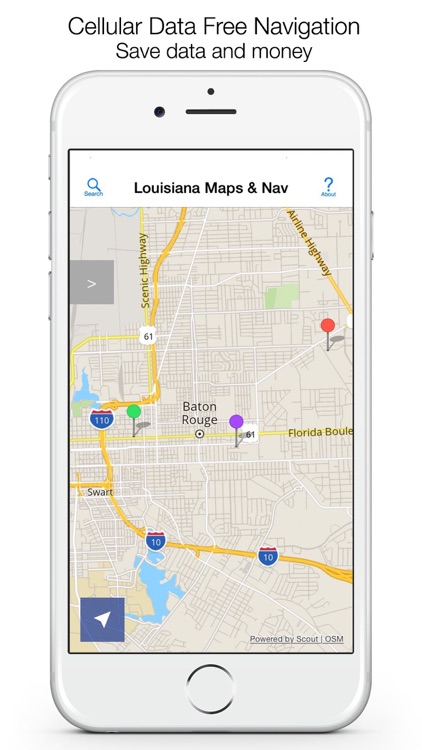 Louisiana Offline Maps & Offline Navigation screenshot-0