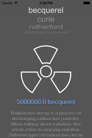 Radioactivity Conversion screenshot 4