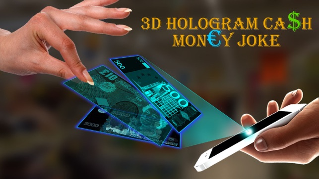 3D Hologram Cash Money Joke