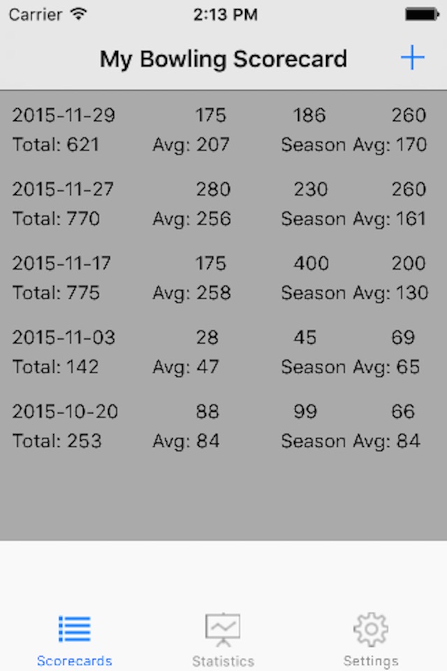 My Bowling Scorecard - Capture Your Bowling Scores for the Season screenshot 2