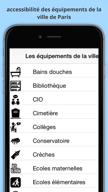 Accessibilité des équipements de la ville de Paris