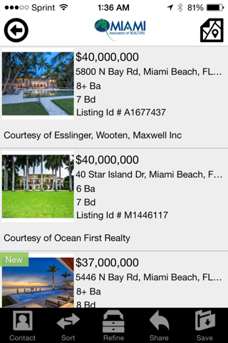 MIAMI Mobile Real Estate App screenshot 2