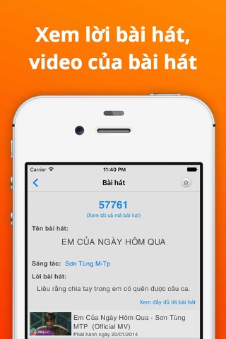 1BaiHat - tìm mã số karaoke, bài hát, âm nhạc, ca sĩ screenshot 3