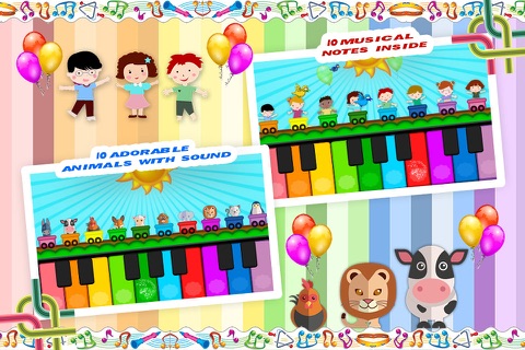 Kids Piano - Musical Baby Piano with Animals Dino Zoo screenshot 3