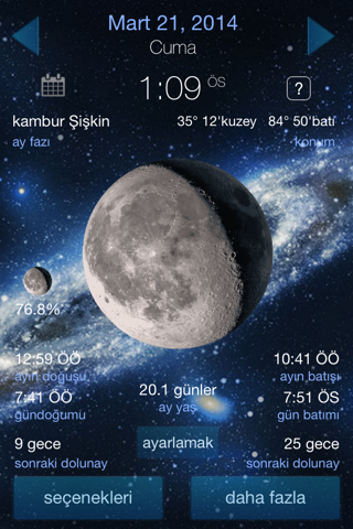 Lunar Phase Full moon calendar screenshot 3