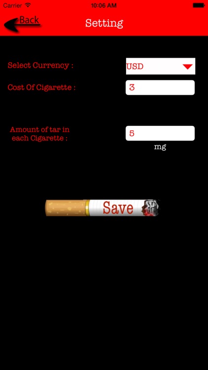 Cigarette Tracker App screenshot-4