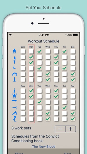 Convict Conditioning Workout Chart