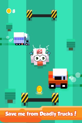 Blocky Duck Crosses the Highway – Endless Tiny Bird Escape screenshot 4