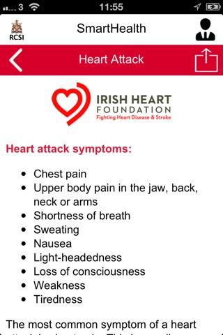 RCSI MyHealth screenshot 2