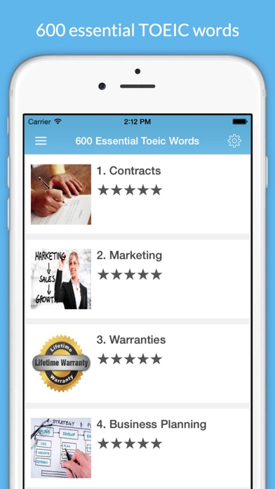 How to cancel & delete 600 Essential Toeic Words from iphone & ipad 1