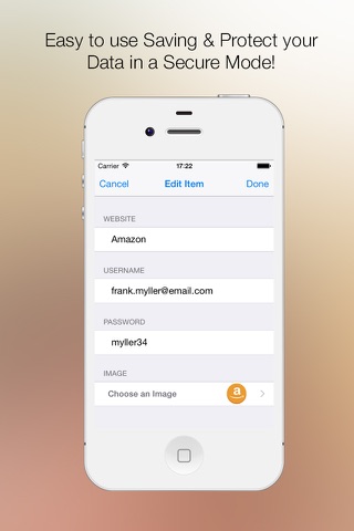 Safer - Password Manger & Secure Data Account con supporto TouchID screenshot 3