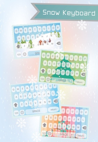 Snow Keyboard themes  - typing cool creator colorful background screenshot 3