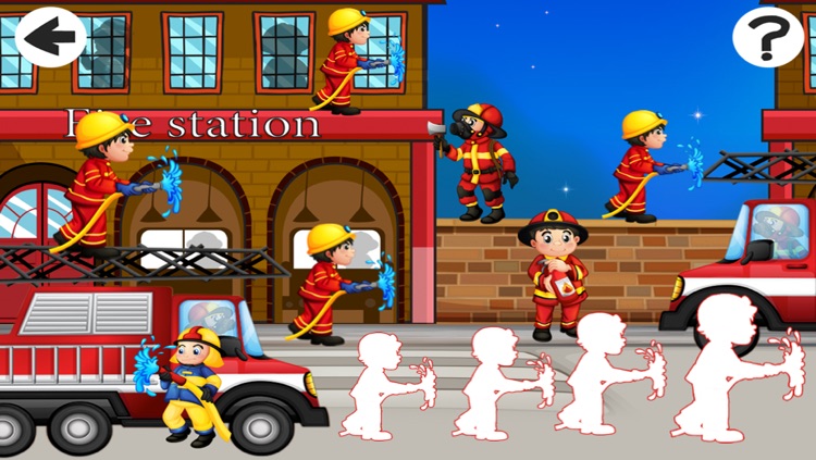 Alert Fire: Sort By Size Game for Children to Learn and Play with Firefighters