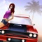 With golden era muscle cars, tear through the streets of 80's Miami after the sun sets