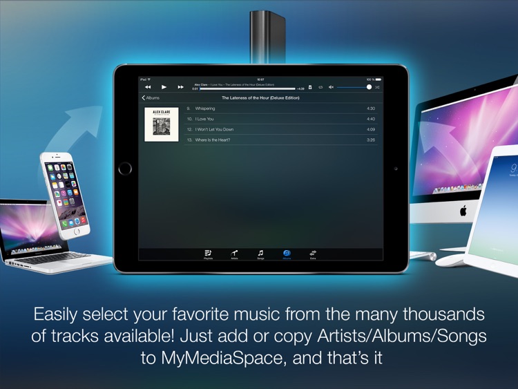 MyAudioStream HD Pro UPnP audio player and streamer for iPad screenshot-2