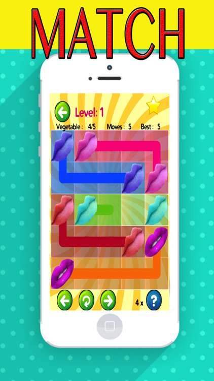 Lip Matching Color  Pair Connecting Games Free ~Flow Game For Kidz screenshot-3