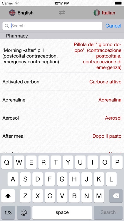 English-Italian Medical Dictionary for Travelers screenshot-4
