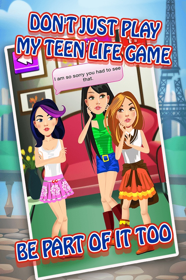 My Teen Life High School Paris Adventure Episode Story - Challenging Interactive Gossip Game FREE screenshot 4
