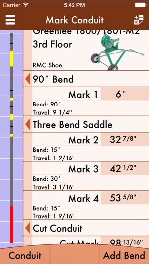 3 Bend Saddle Chart