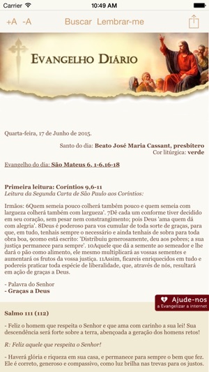 Evangelho do Dia(圖1)-速報App