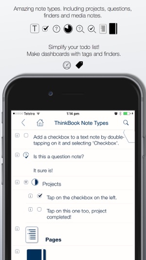 ThinkBook - Todos, Notes, Projects, Outlines(圖2)-速報App