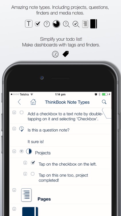 ThinkBook - Todos, Notes, Projects, Outlines screenshot-1