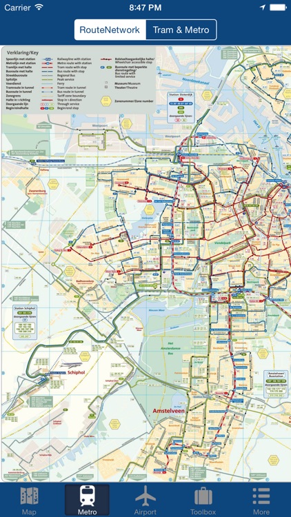 Amsterdam Offline Map - City Metro Airport and Travel Plan