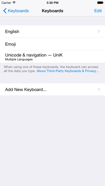 UniK - Unicode & navigation Keyboard extension screenshot-4