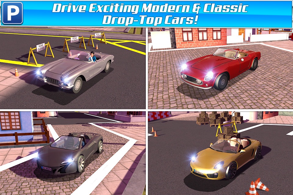 Classic Sports Car Parking Game Real Driving Test Run Racing screenshot 2
