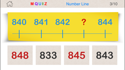 How to cancel & delete MQuiz Number Line - Number Sequence Math Quiz for Pre-School, Kindergarten and First Grade from iphone & ipad 4