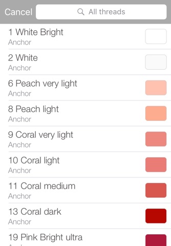 My Threads - embroidery threads, mouline color table screenshot 2