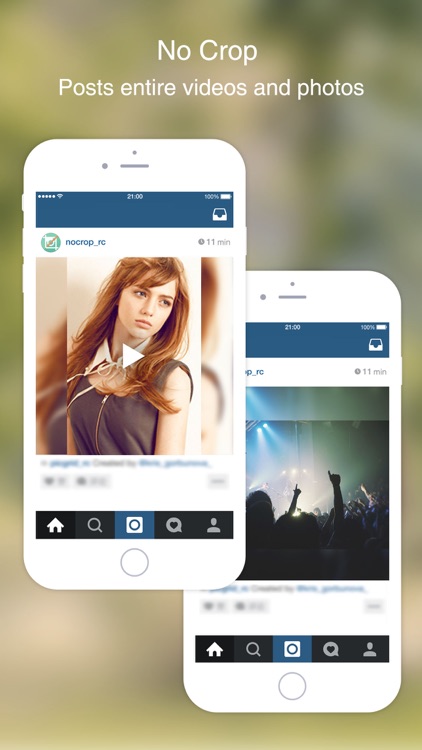 No Crop for Instagram - Post entire pics & videos and get likes,followers,views without cropping. screenshot-0