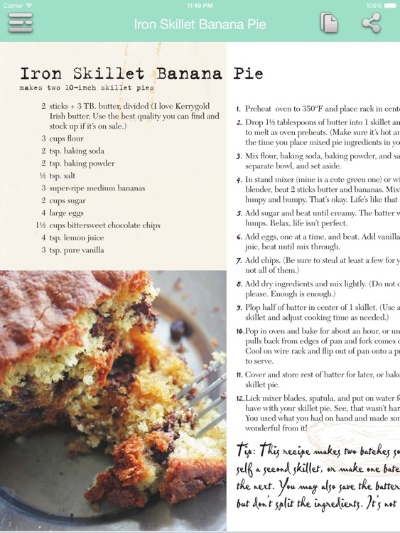 Quick & Easy Family Cookbook for iPad