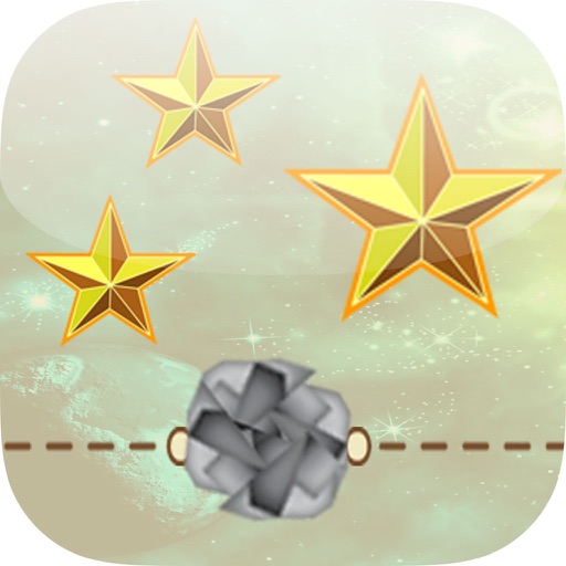Treffe die fallenden Sterne mit der Asteroiden Schleuder iOS App
