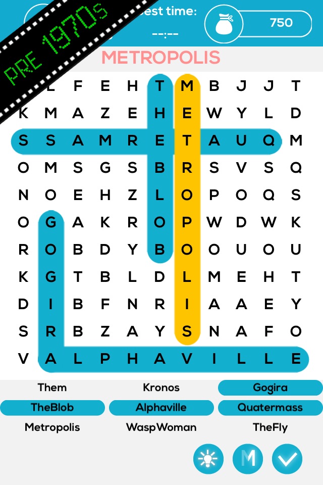 Sci-Fi Movie Word Search Unlimited Free Puzzle screenshot 4
