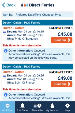 Direct Ferries screenshot 2