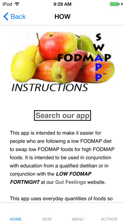 FODMAP SWAPP