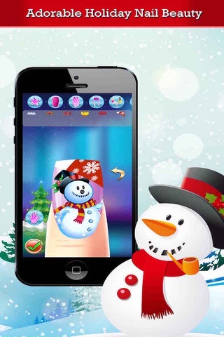 Aaah! Holiday Nails Art Beauty Gallery-Christmas Nail Manicure & Paint Game screenshot 3
