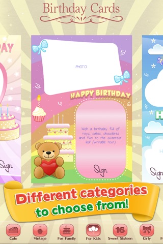 Happy Birthday Greeting Cards Pro - Customized Photo eCards for Friends and Family screenshot 2