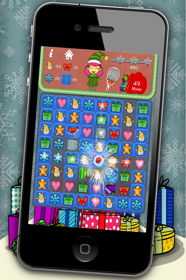 Elf’s christmas candies smash – Educational game for kids from 5 years old screenshot 3