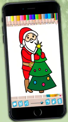 Captura 2 Colorear Papa Noel Navidad - Libro para colorear los mejores dibujos de Santa o San Nicolás niños de 2 a 6 años de edad iphone