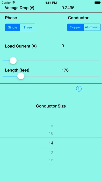 Voltage Drop Calculator App