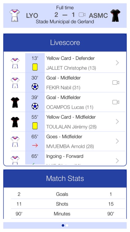 French Football League 1 2015-2016 - Mobile Match Centre screenshot-3