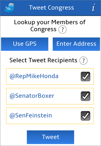 Tweet Congress -- Contact Congress  |  Express Your Views  |  Make A Difference! screenshot 3