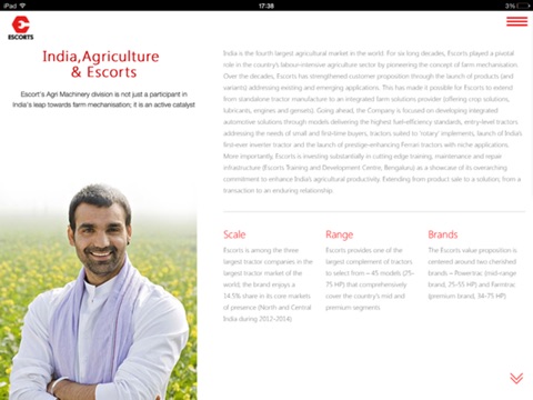 Escorts Annual Report 2012-14 for iPad screenshot 3