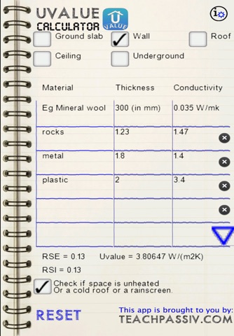 U-Value Calculator screenshot 2