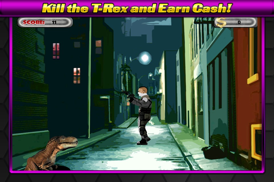 Jurassic Dinosaurs Attack vs Gangstar Shooter Free Games screenshot 2