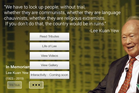 In Memoriam of Lee Kuan Yew screenshot 2