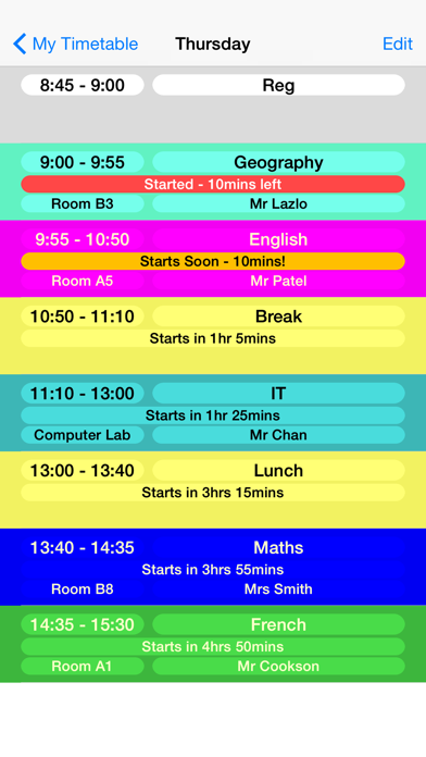 How to cancel & delete School Timetable - Lesson & Course Schedule for Student, Teacher, Organiser from iphone & ipad 2
